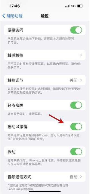 莱山苹果手机维修分享iPhone手机如何设置摇一摇删除文字 